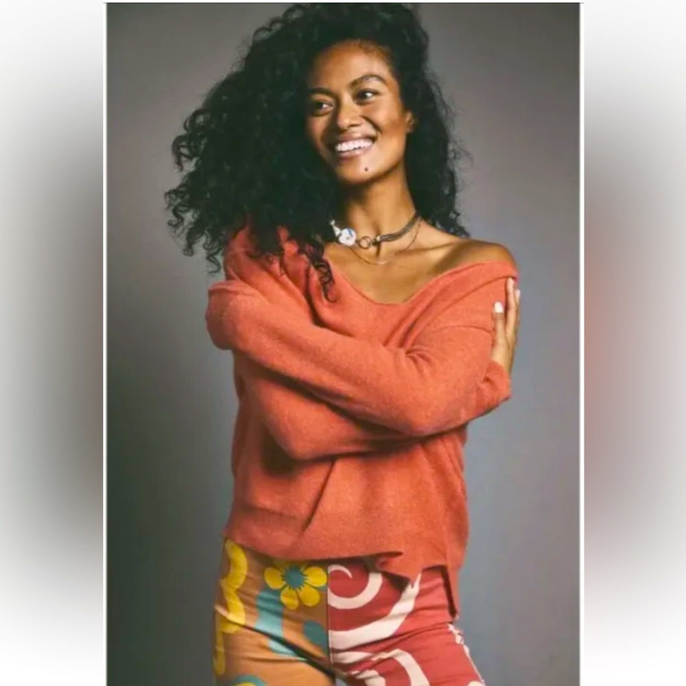 Free People Harmony Cashmere V Sweater .